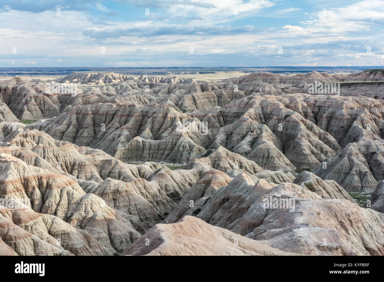 Large Brown Ridge Erosion has revealed stripes of brown rock in sandstone ridges of the ...