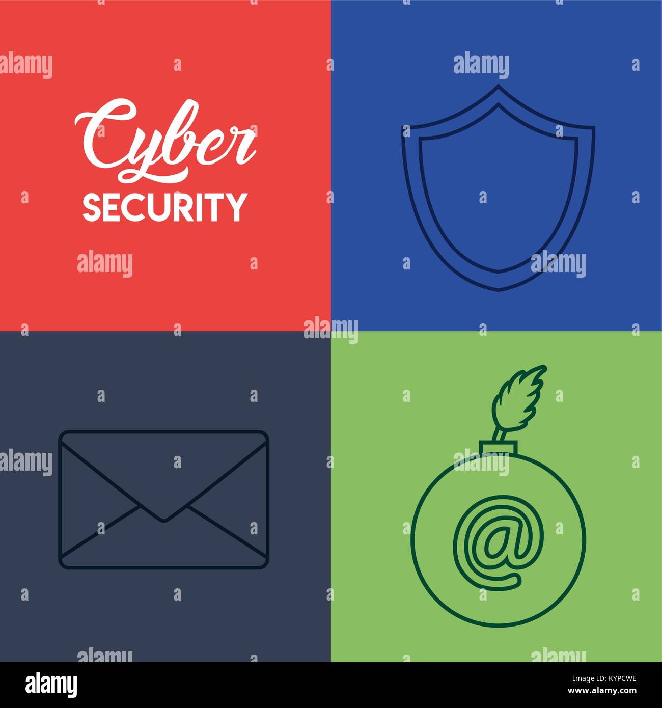 cyber security design Stock Vector Image & Art - Alamy
