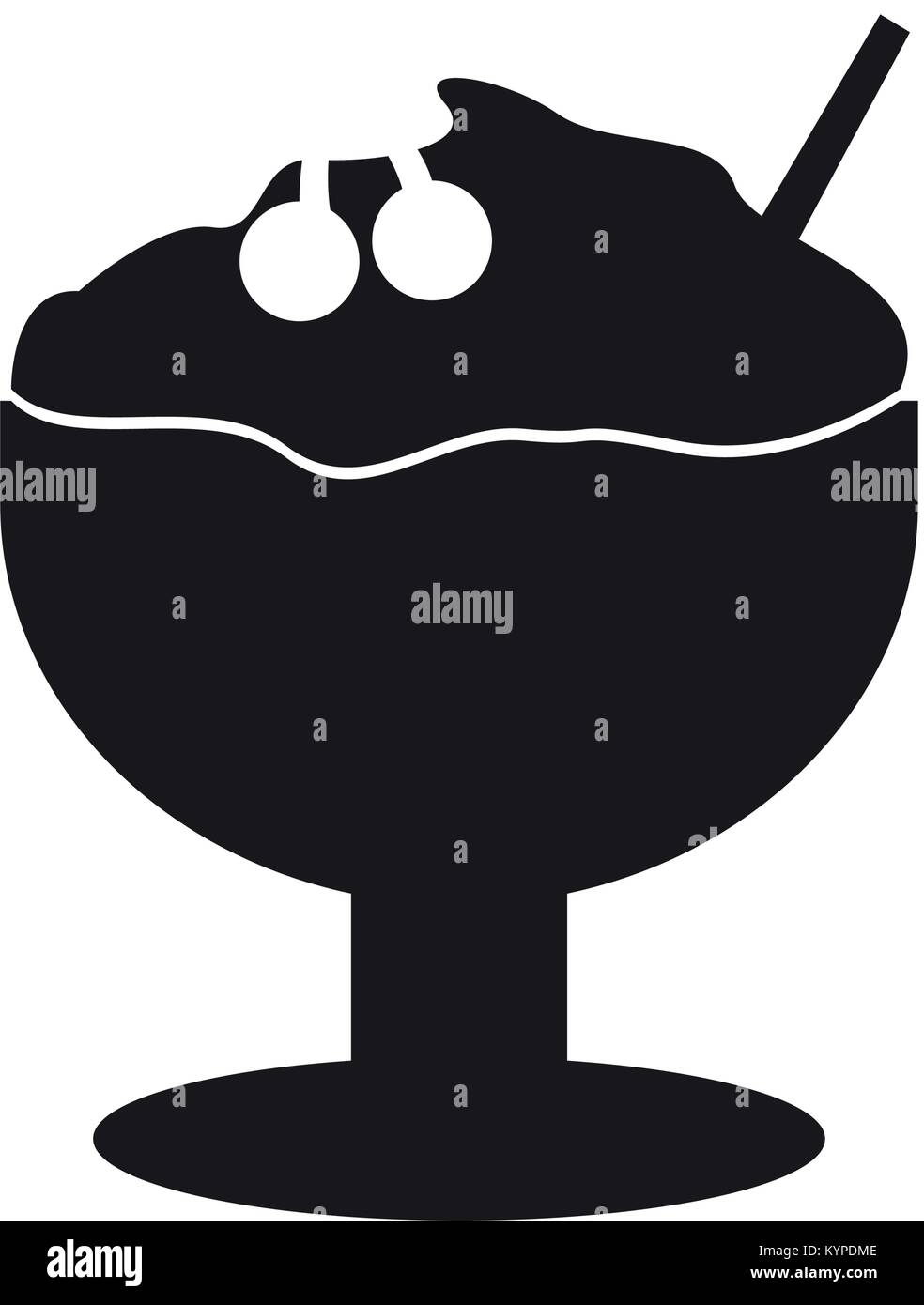 Ice cream silhouette Stock Vector Image & Art - Alamy