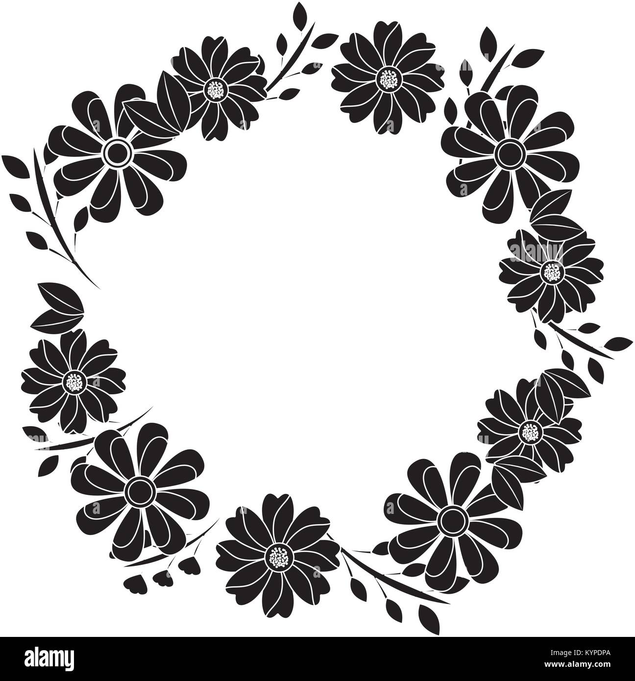 black floral crown
