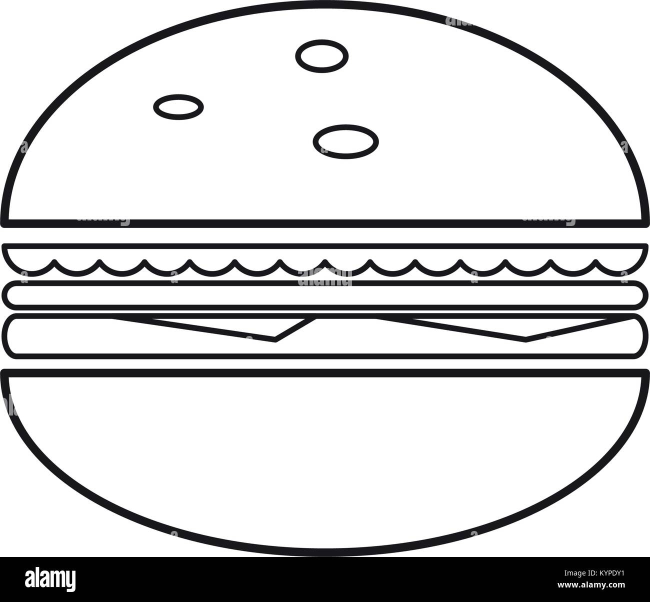 Isolated hamburger outline Stock Vector Image & Art Alamy