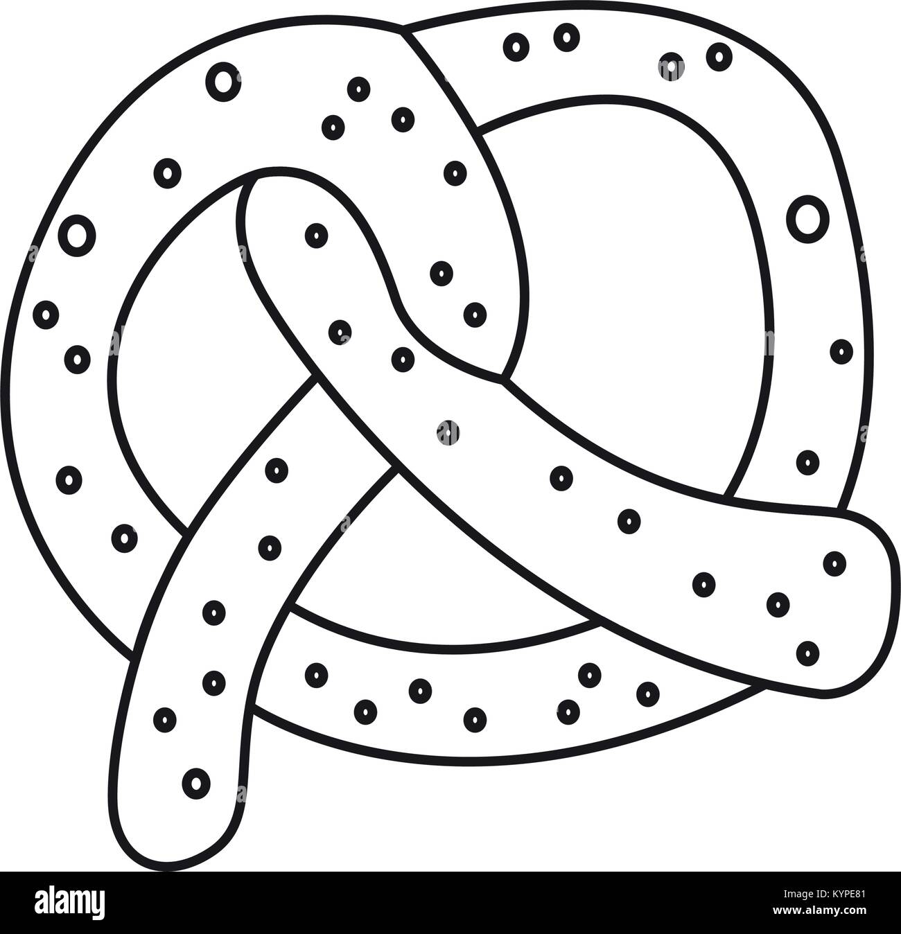 Isolated pretzel outline Stock Vector Image & Art Alamy