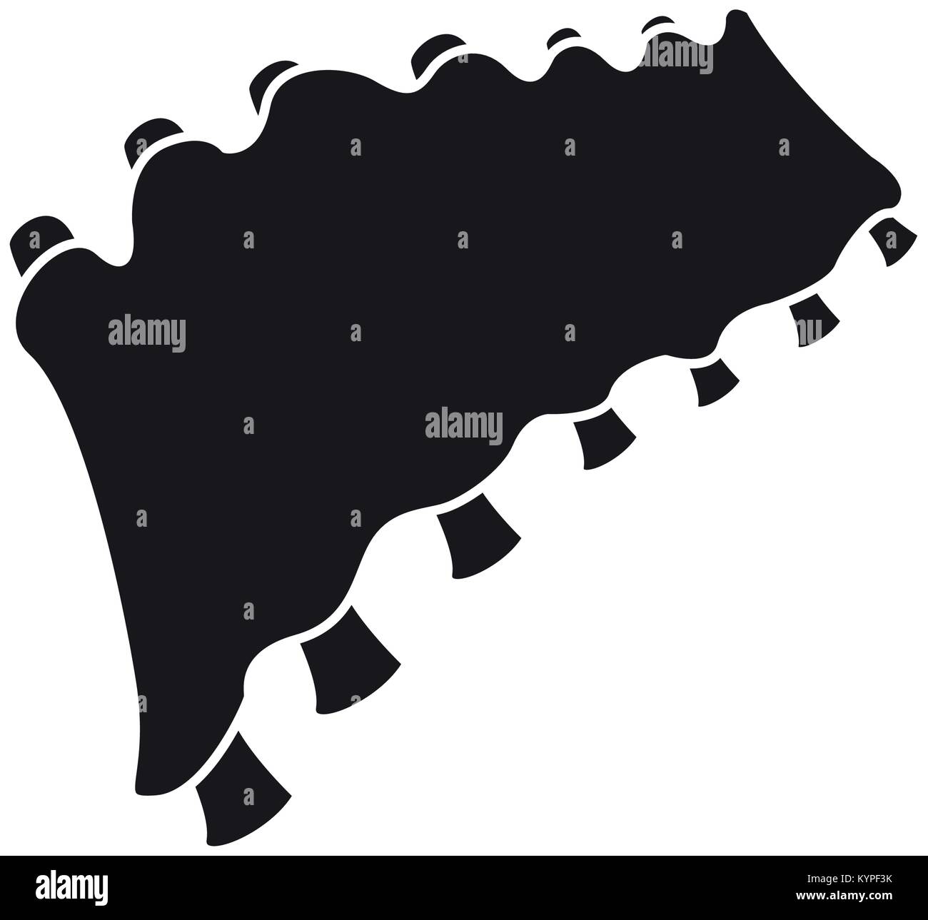 Roasted ribs silhouette Stock Vector