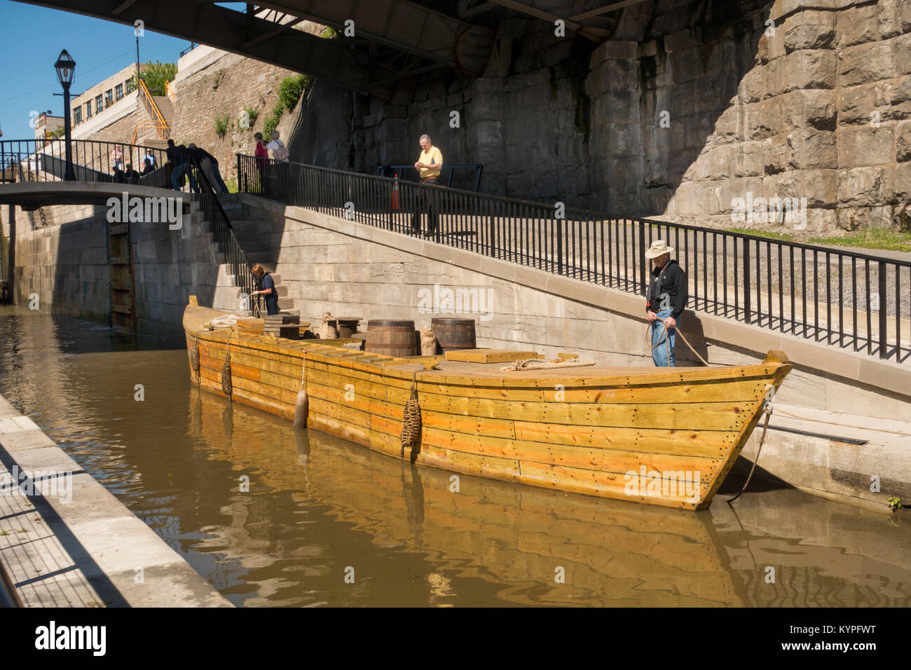 Lockport Locks district Erie canal NY Stock Photo Alamy