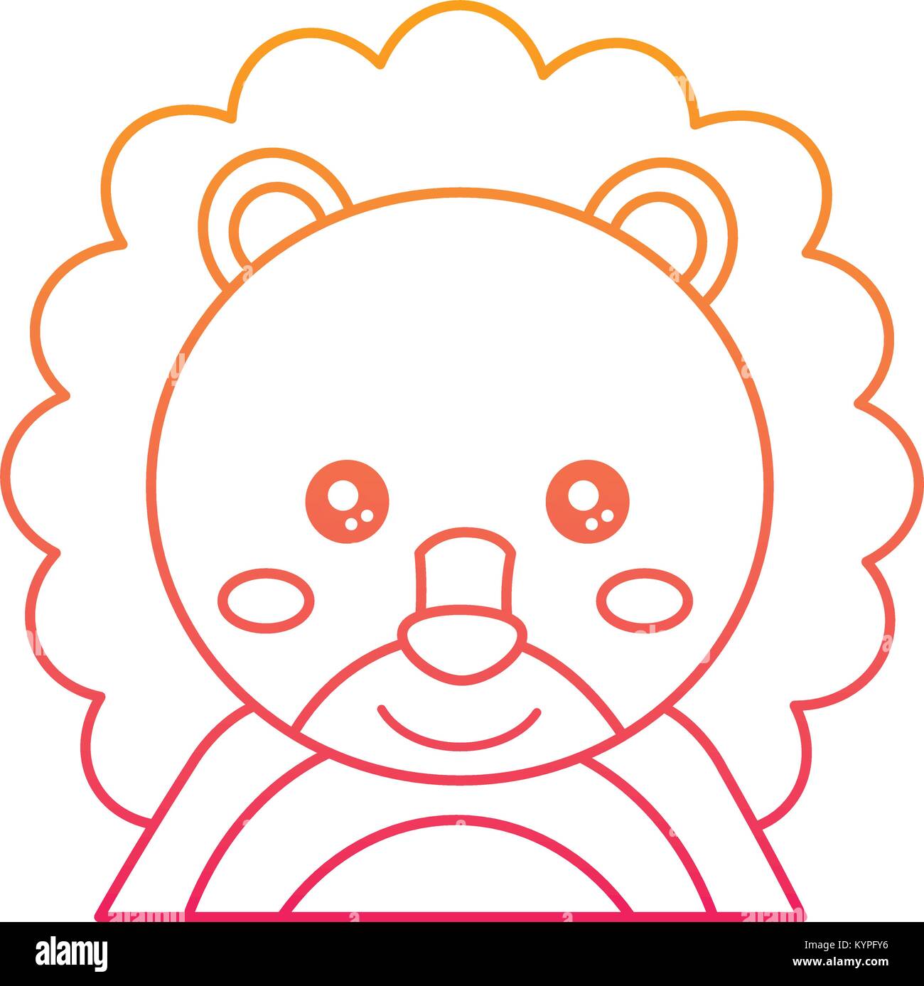 cute portrait lion animal baby Stock Vector Image & Art - Alamy