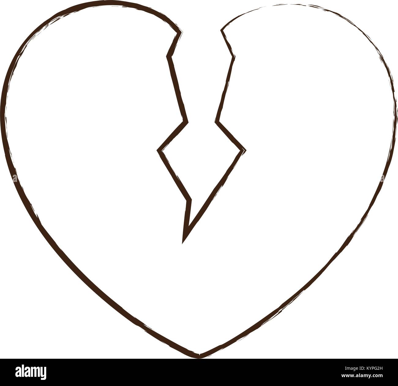 broken heart icon Stock Vector Image & Art - Alamy