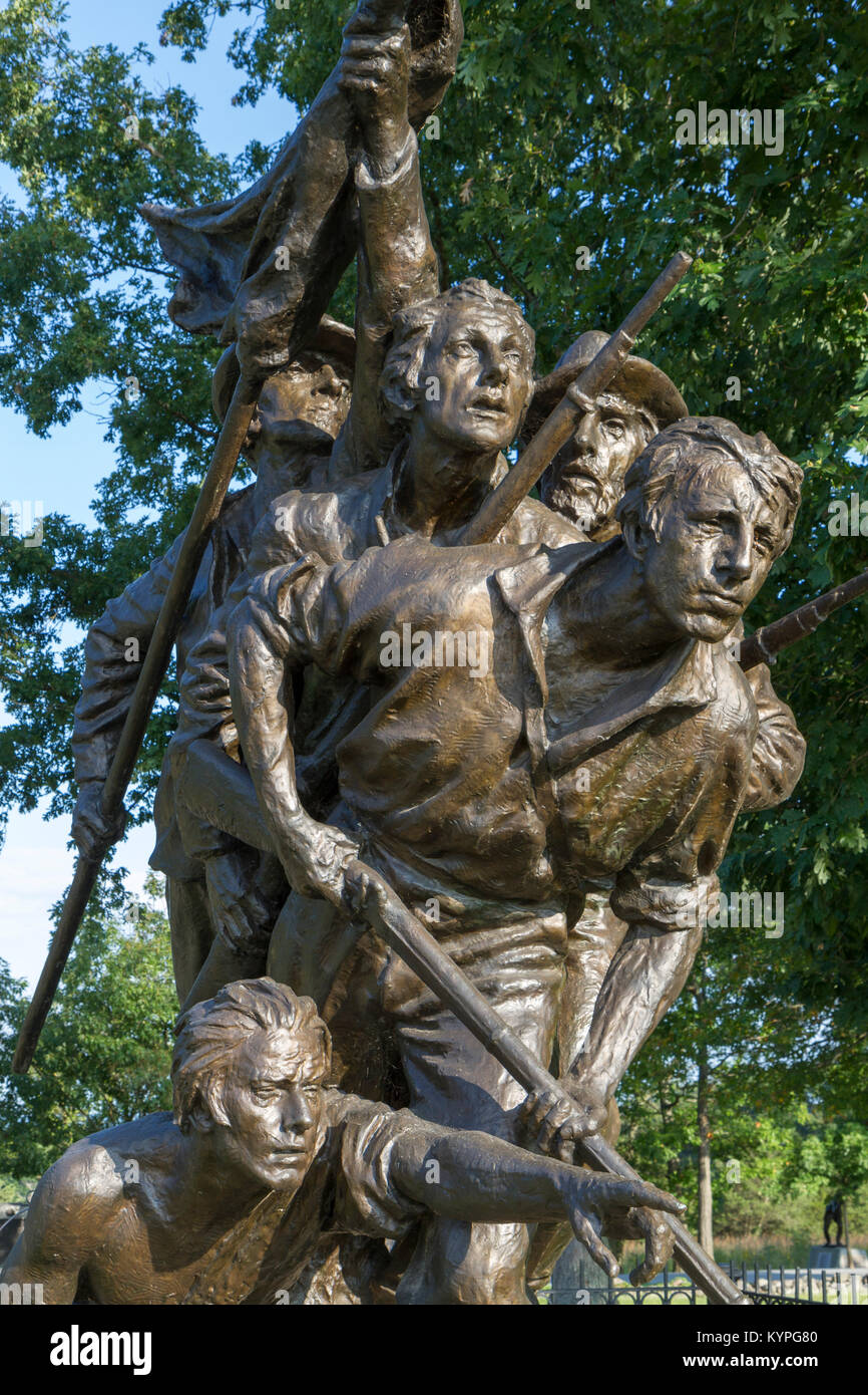 The North Carolina Monument, Gettysburg National Military Park, Pennsylvania, United States. Stock Photo
