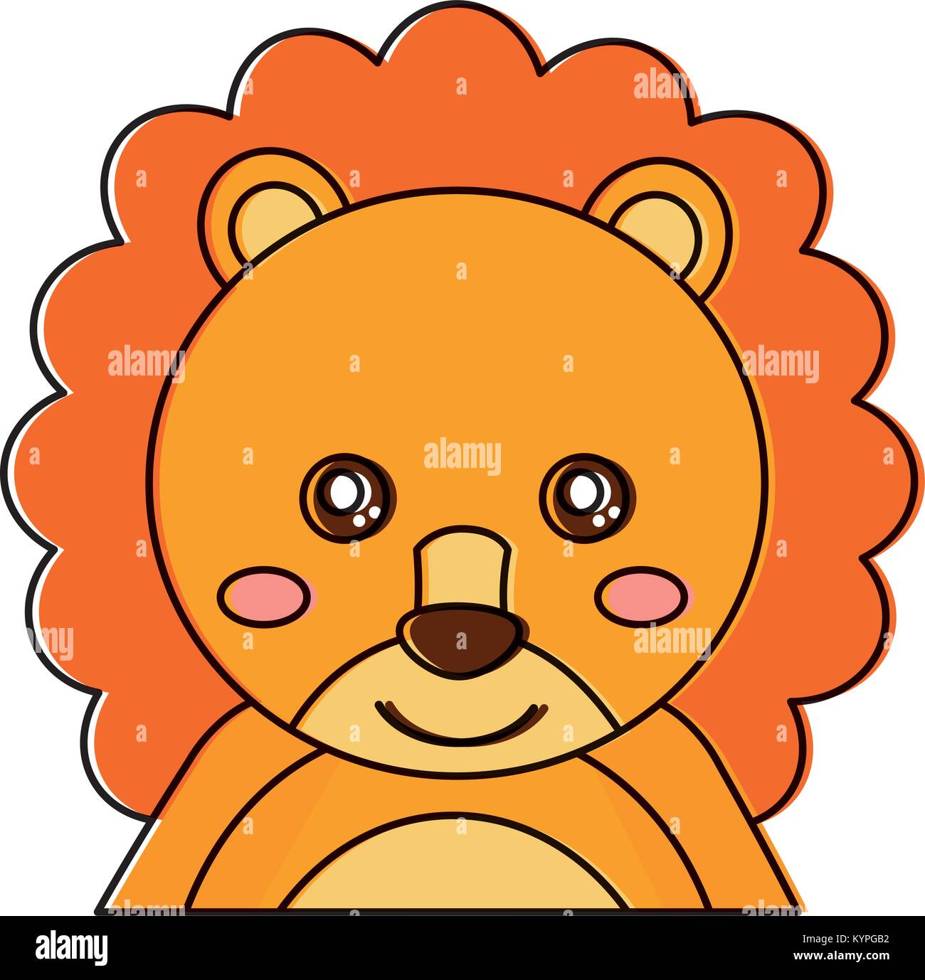 cute portrait lion animal baby Stock Vector Image & Art - Alamy