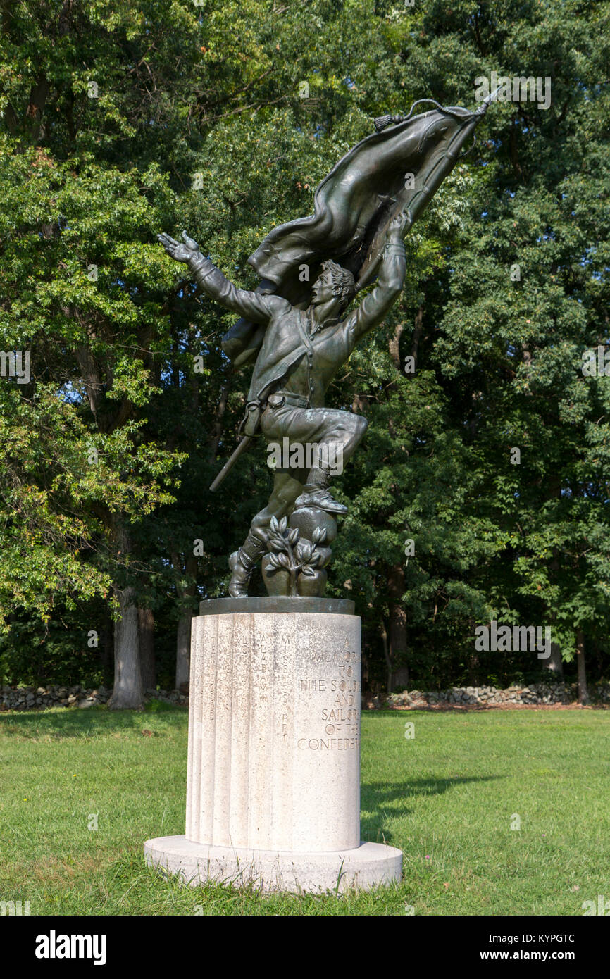 The Soldiers and Sailors of the Confederacy Memorial, Gettysburg National Military Park, Pennsylvania, United States. Stock Photo