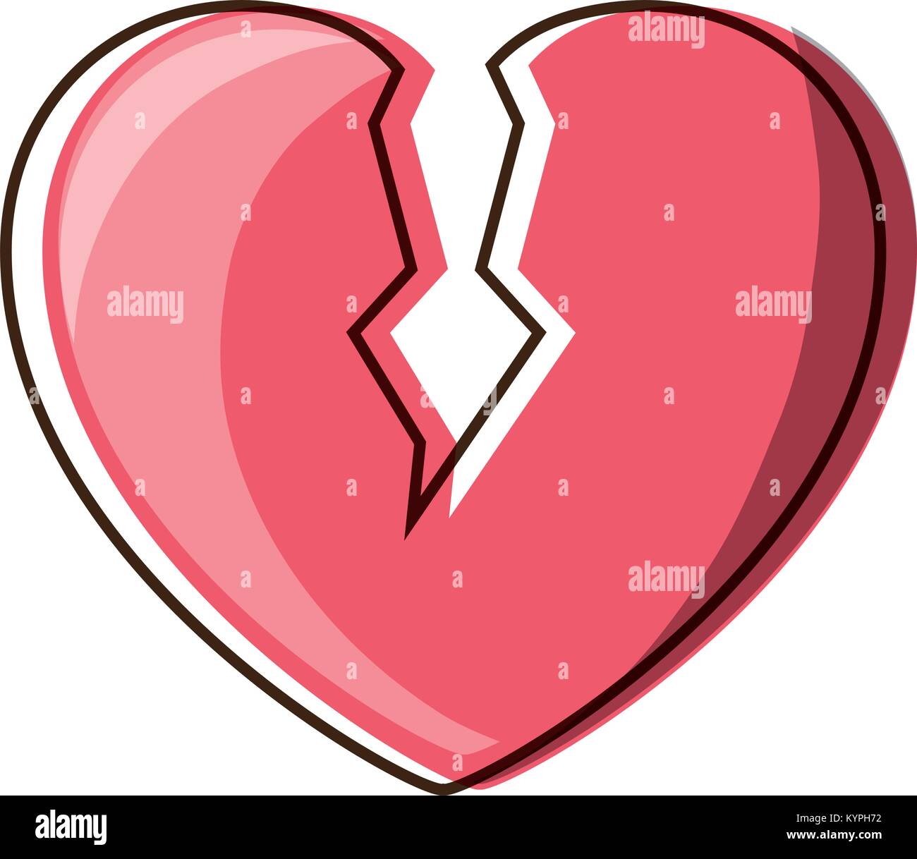broken heart icon Stock Vector Image & Art - Alamy