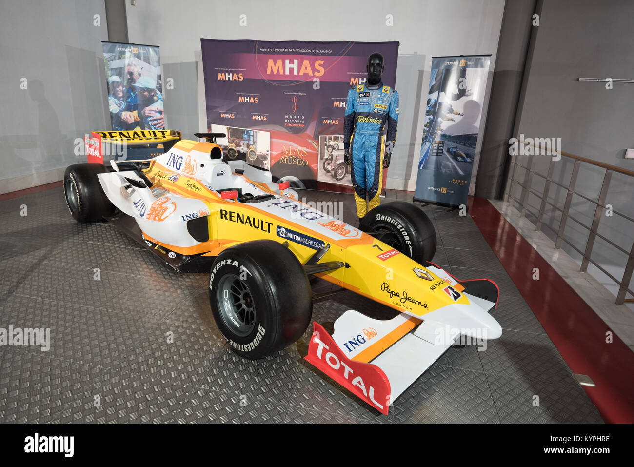 Salamanca, Spain December 29 2017 Fernando Alonso Renault R29