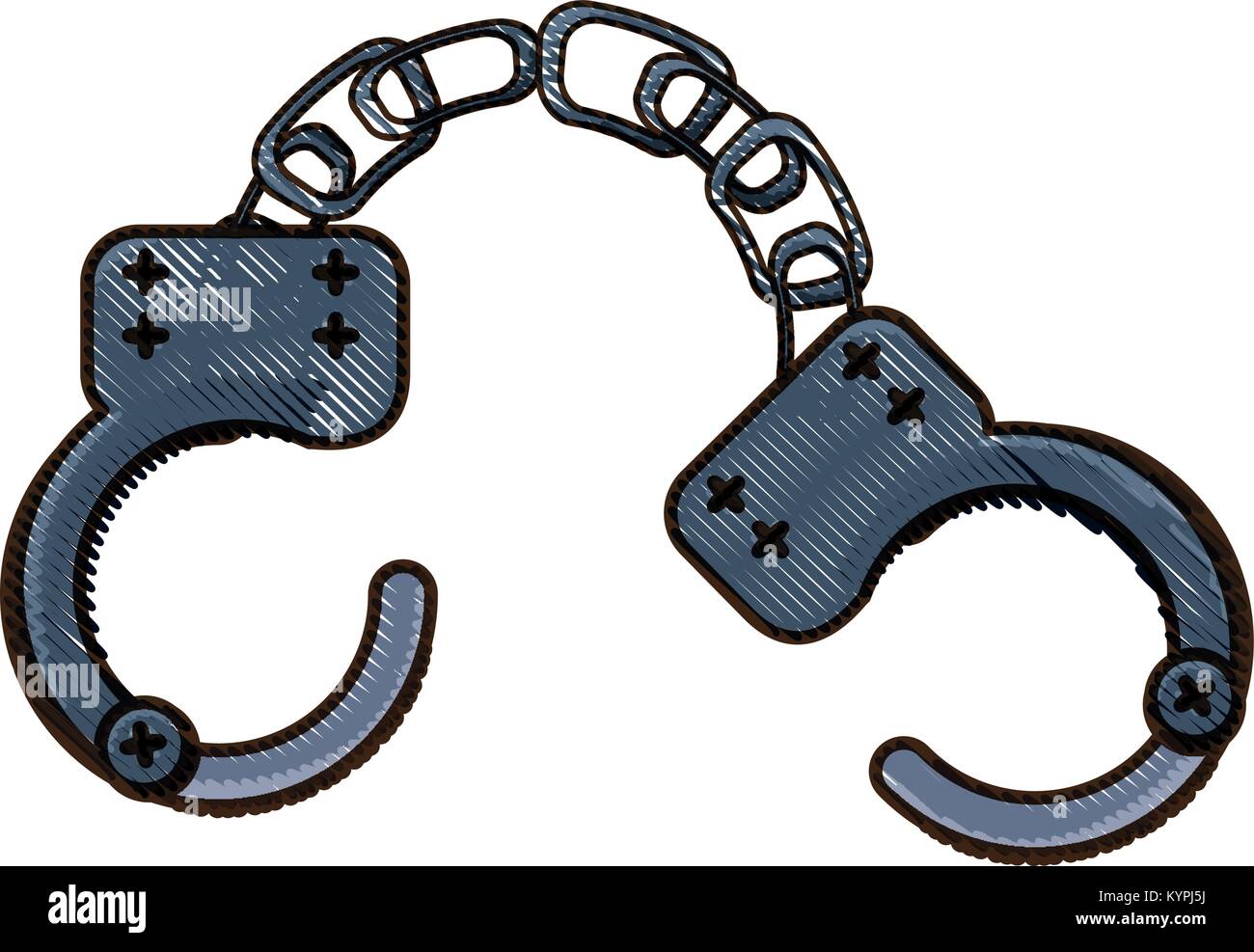 Open handcuffs Stock Vector Images - Alamy