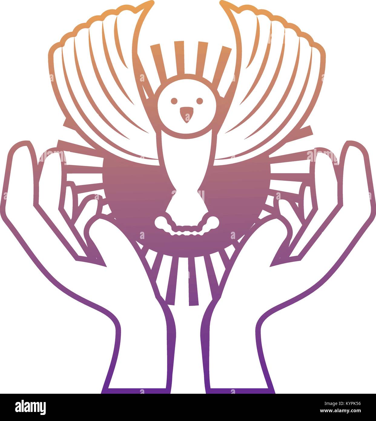 Dove In A Hands Stock Vector Image Art Alamy