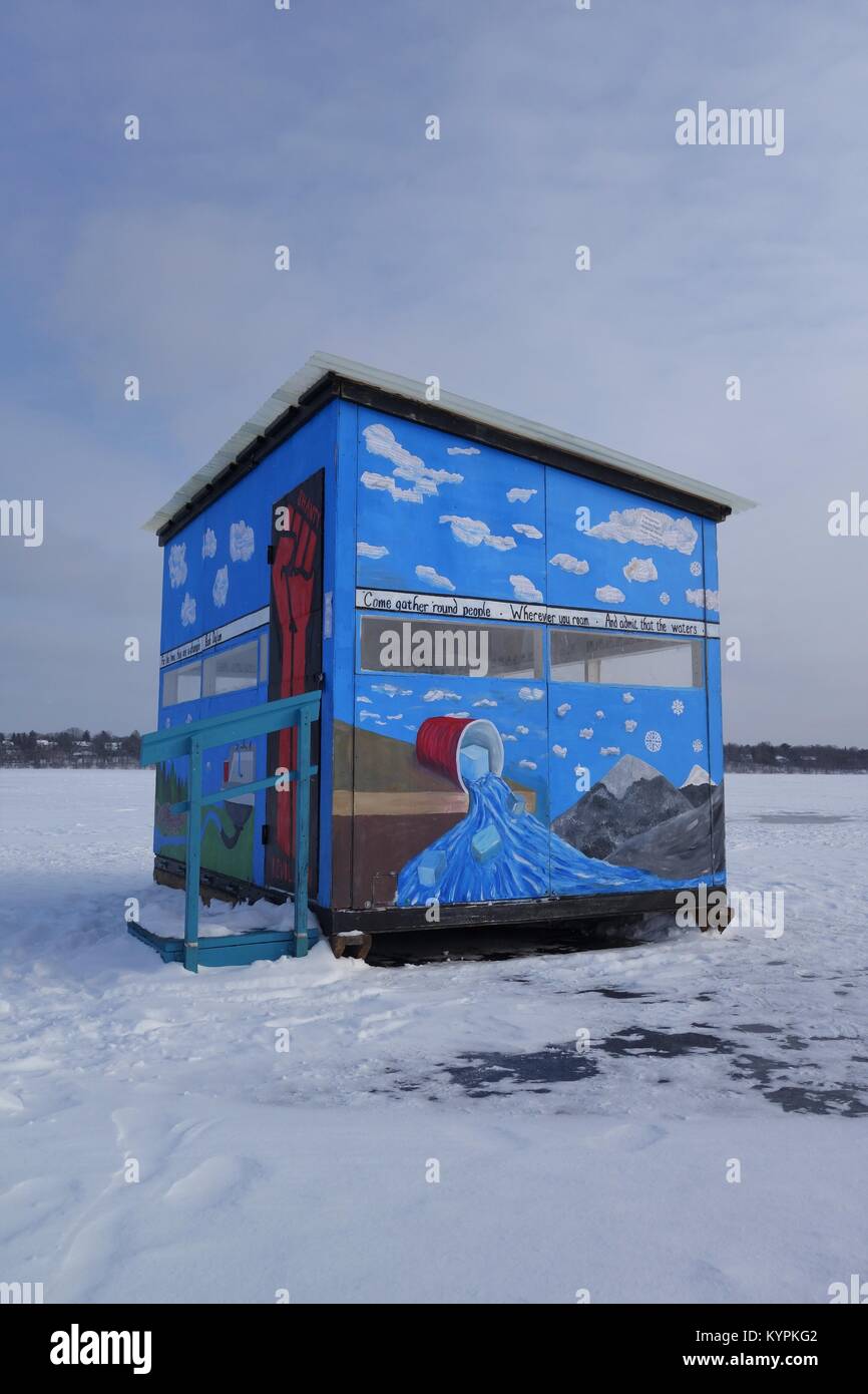 The Shanty Revolution shanty stands empty before the start of the Art