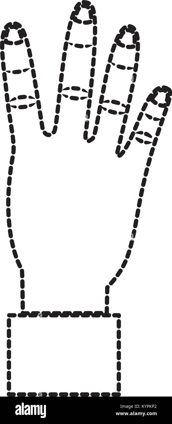 hand showing four count gesture Stock Vector Image & Art - Alamy
