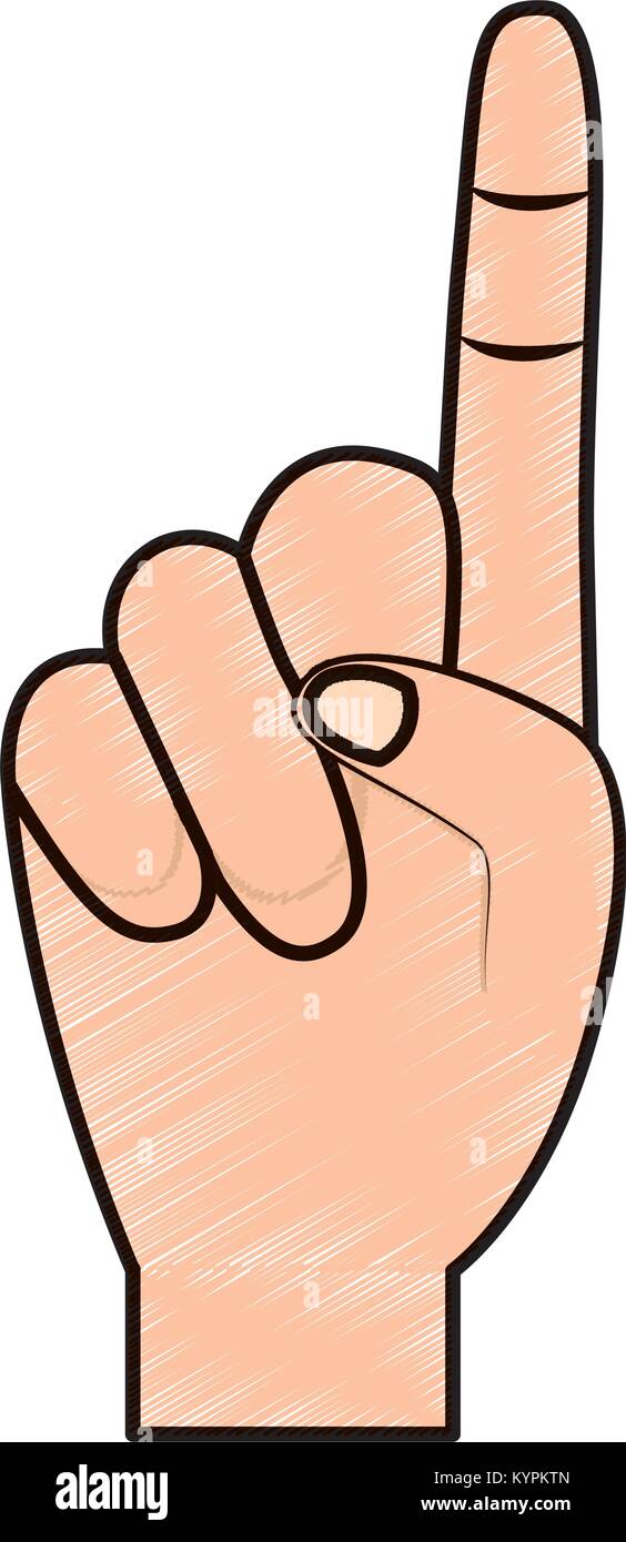 one finger up hand gesture icon image Stock Vector Image & Art - Alamy