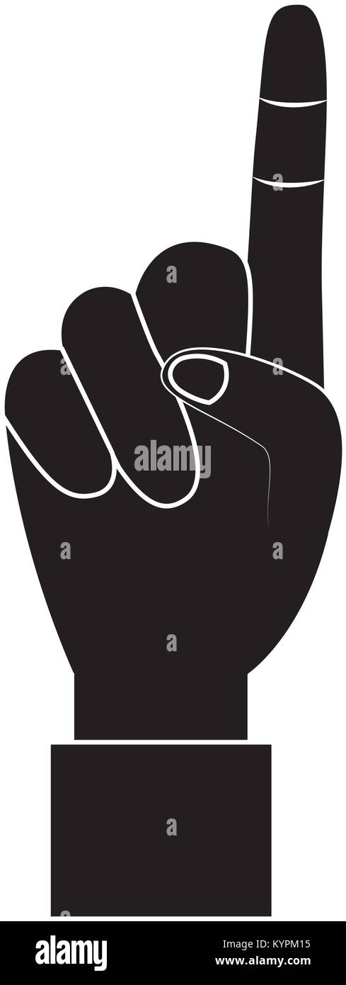 one finger up hand gesture icon image Stock Vector Image & Art - Alamy