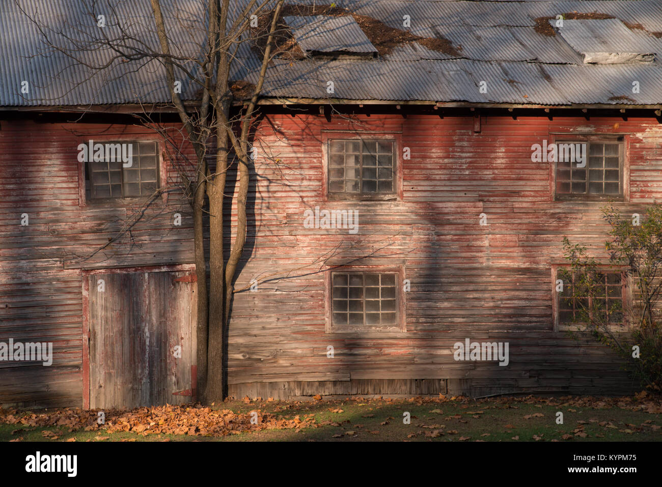 Barn on site of former tannery in Deerpark,  New York, USA - Stock Image