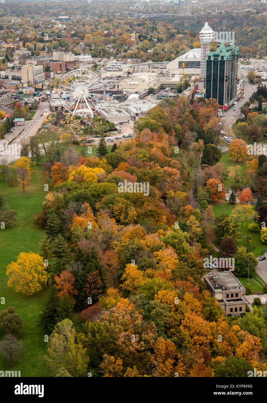 View from Skylon tower, Niagara Falls, Ontario, Canada - Stock Image