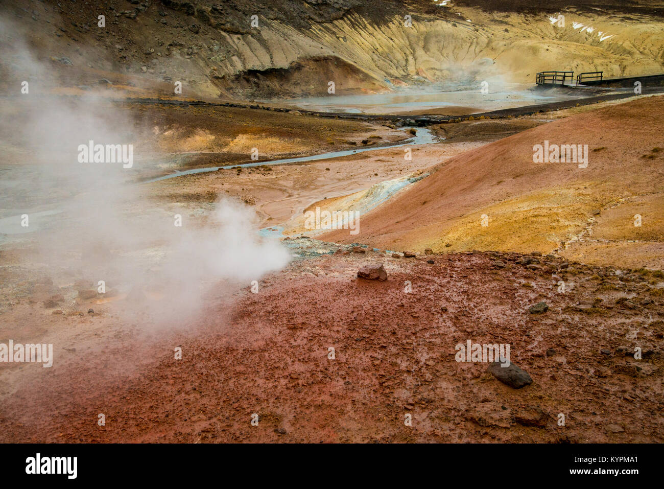 Seltun geothermal area on the  Reykjanes Penninsula, Iceland - Stock Image