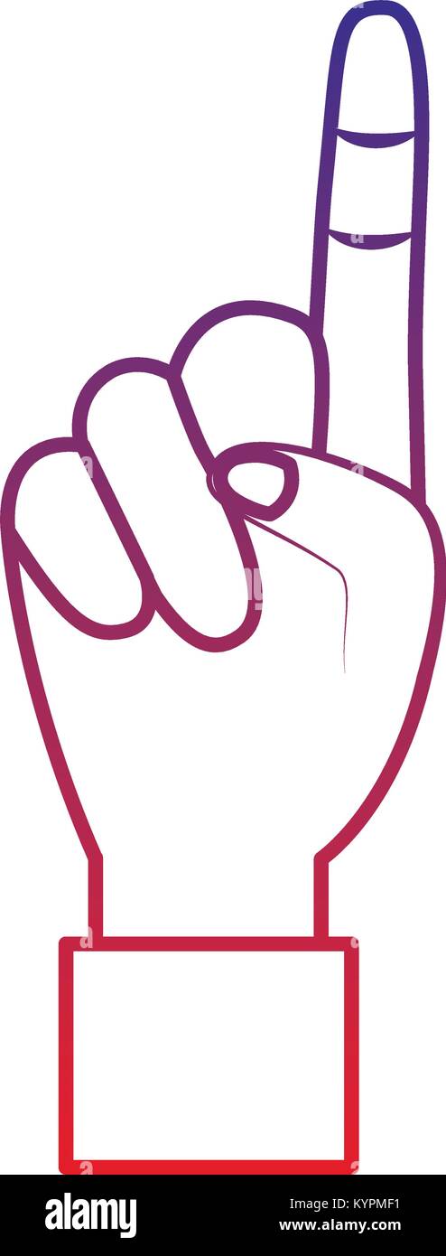 one finger up hand gesture icon image Stock Vector Image & Art - Alamy