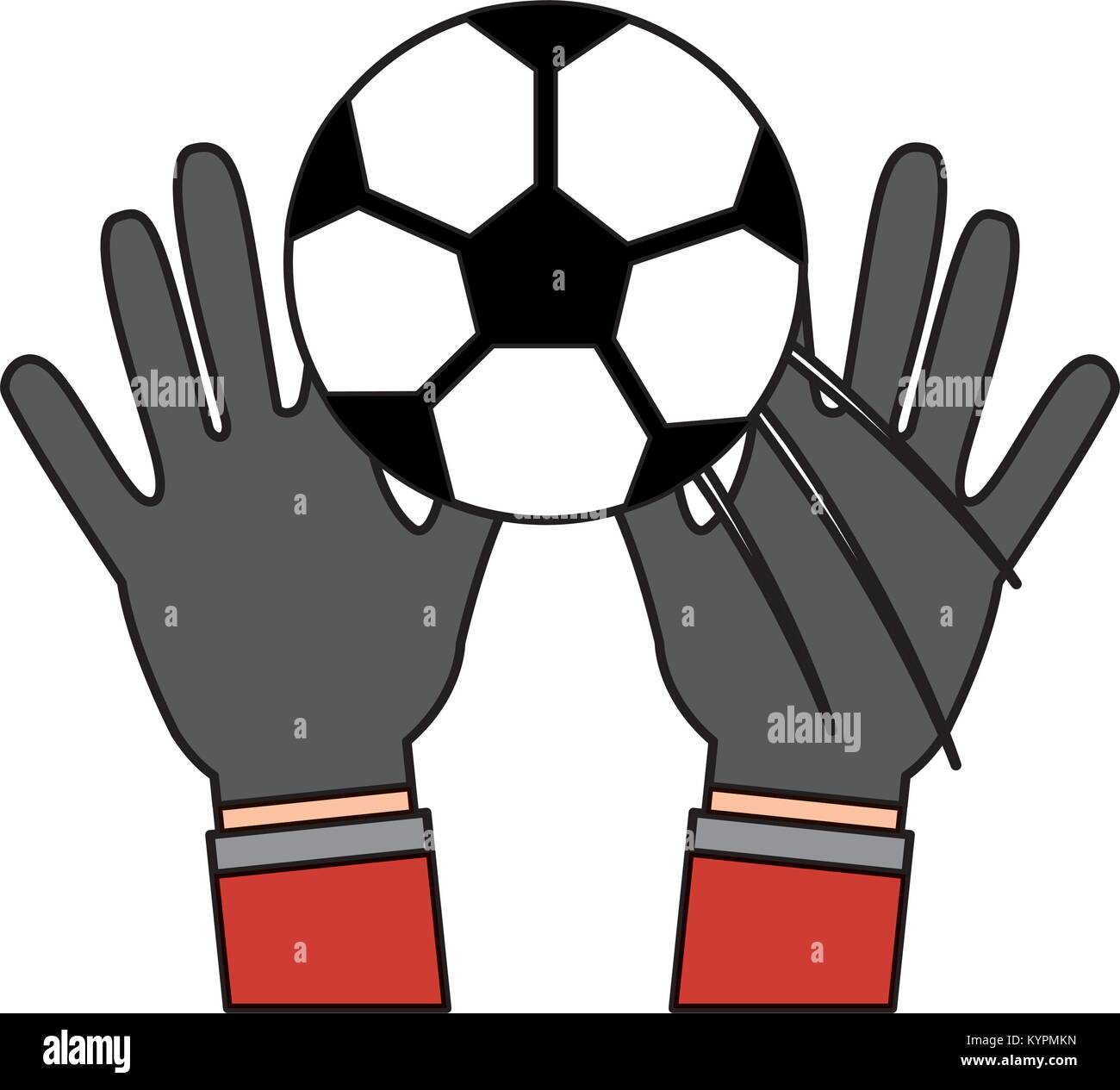 two hands hold soccer ball sport Stock Vector Image & Art Alamy
