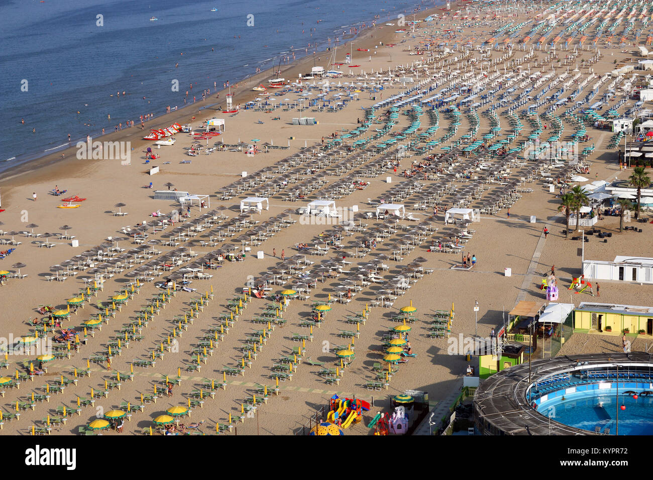 Rimini beach Adriatic sea summer season Italy Stock Photo - Alamy