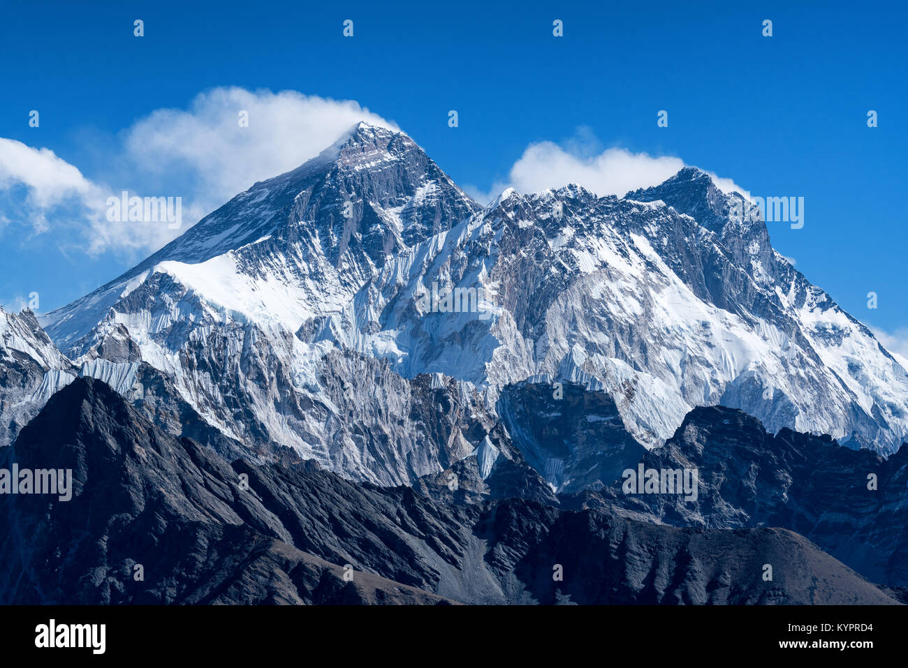 Everest Lhotse And Nuptse Mountains In Nepal Stock Photo Alamy