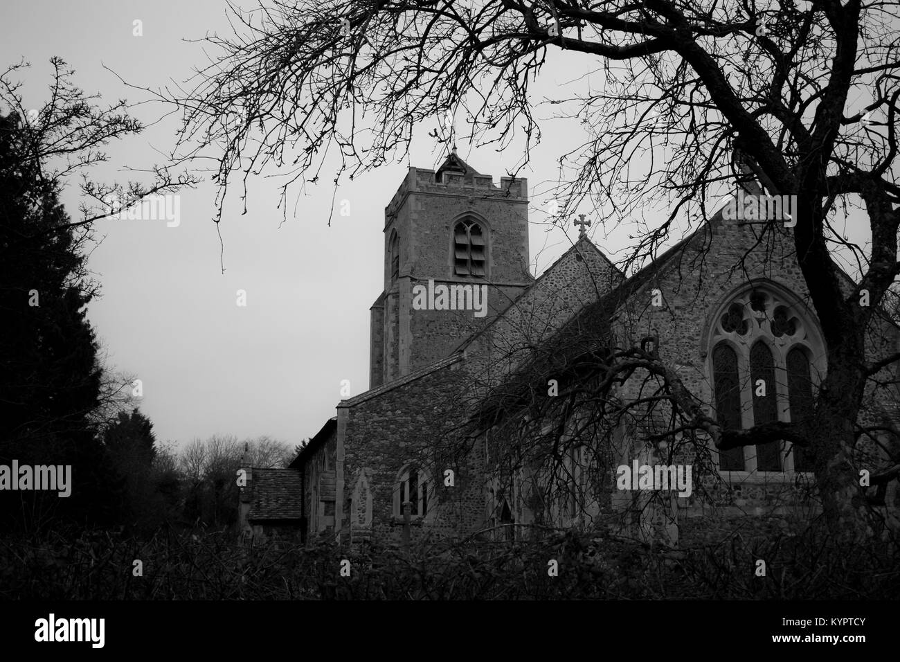 Church christening service Black and White Stock Photos & Images - Alamy