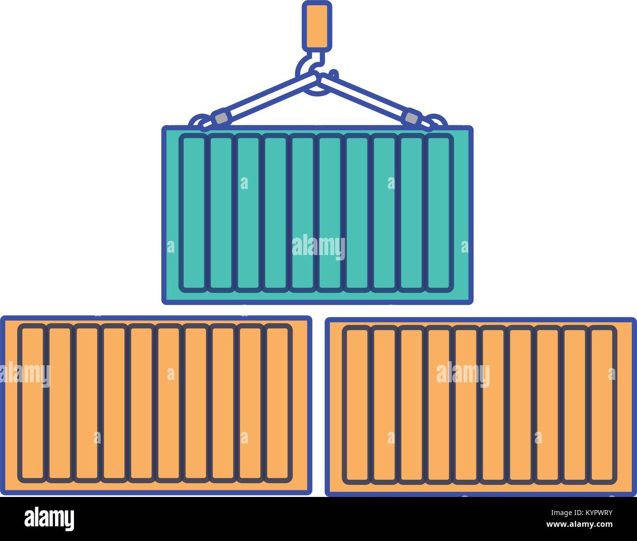 Container and crane design Stock Vector Image & Art - Alamy