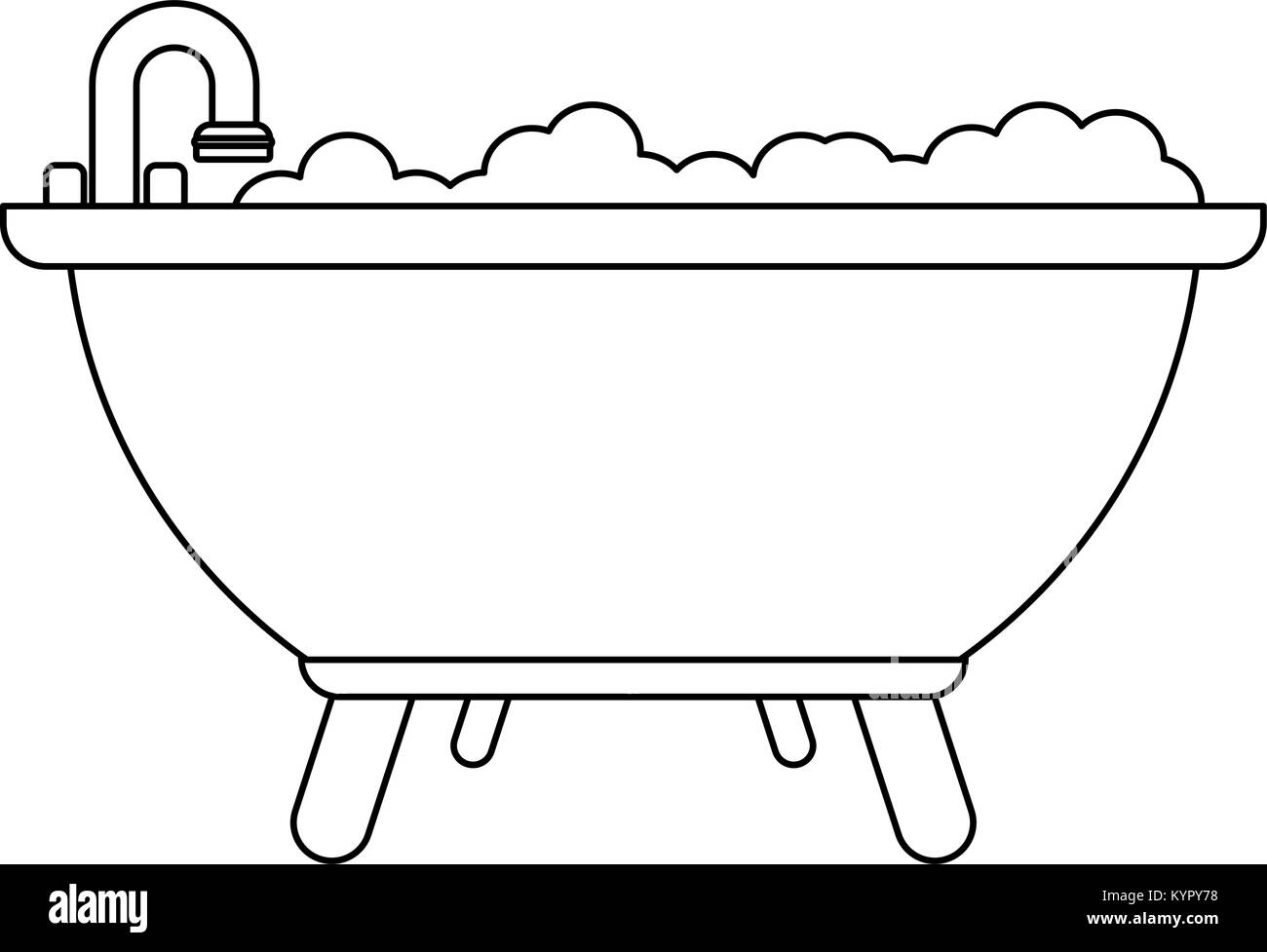 Bathtub isolated symbol Stock Vector