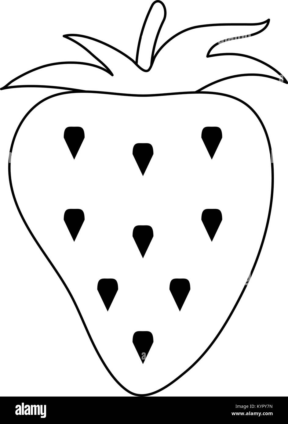 Strawberry Black and White Stock Photos & Images - Alamy