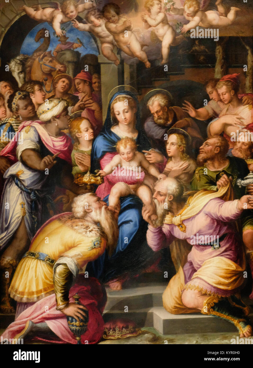The Adoration of the Magi, circa 1567 - Giorgio Vasari Stock Photo