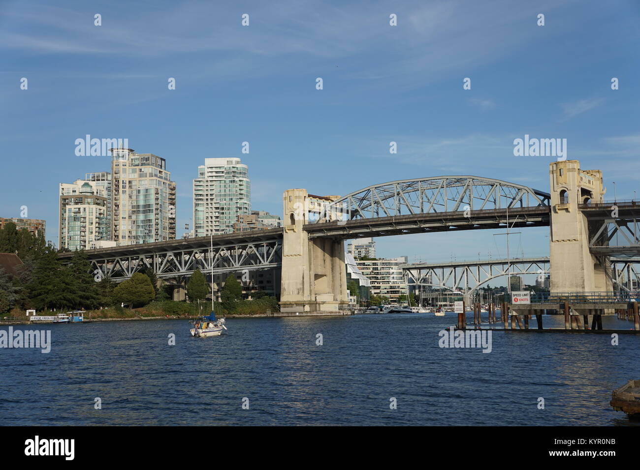 Vancouver, Burrard Street bridge over False Creek Stock Photo - Alamy