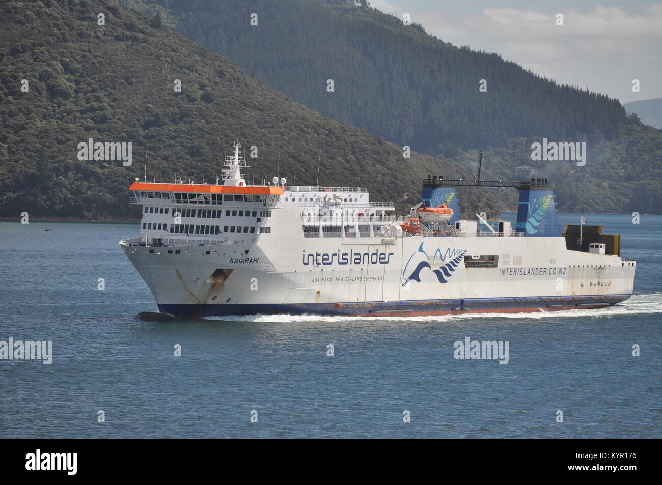 Interislander Ferry on Queen Charlotte Sound, New Zealand Stock Photo Alamy