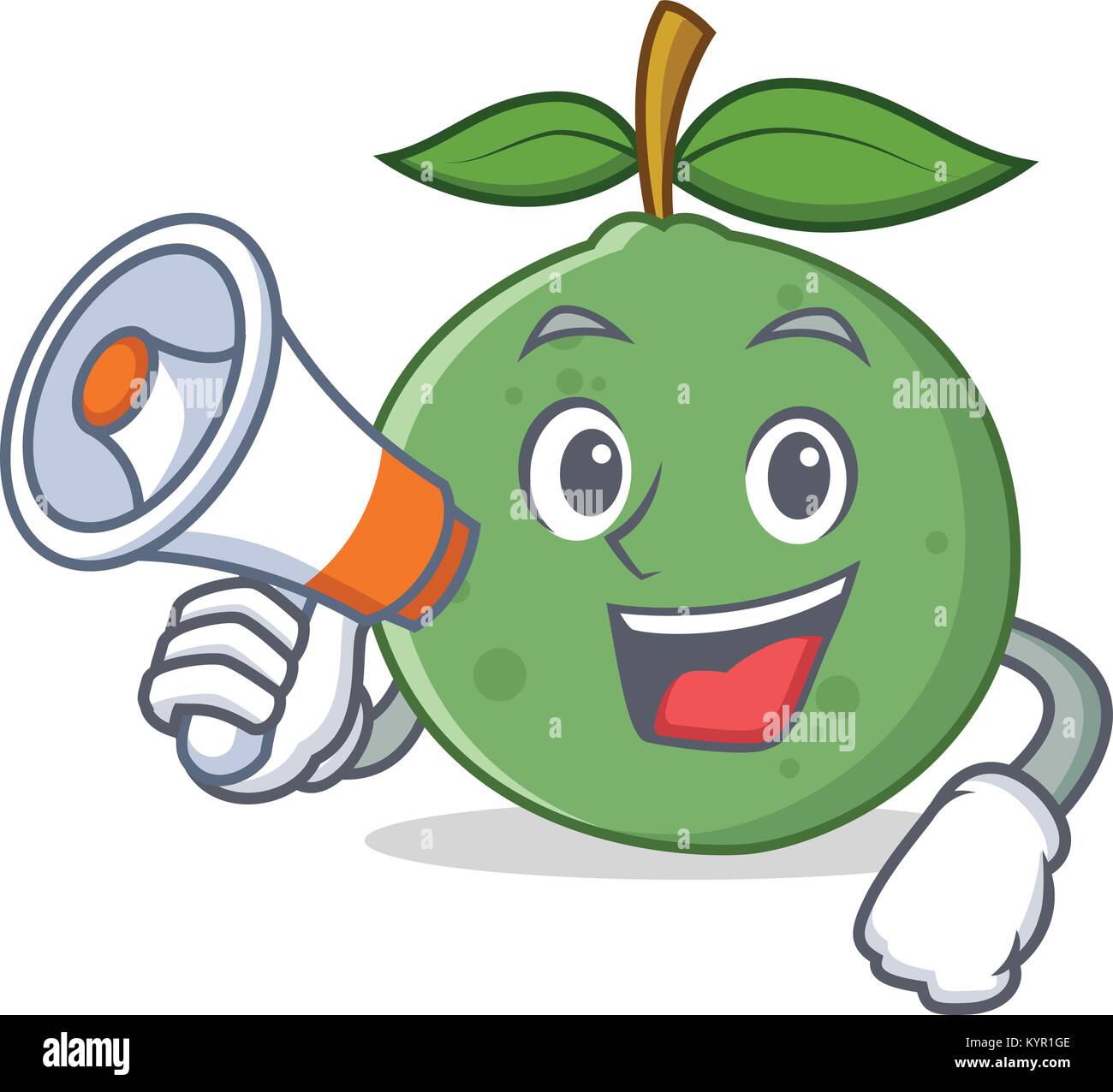 With megaphone guava character cartoon style Stock Vector Image & Art ...