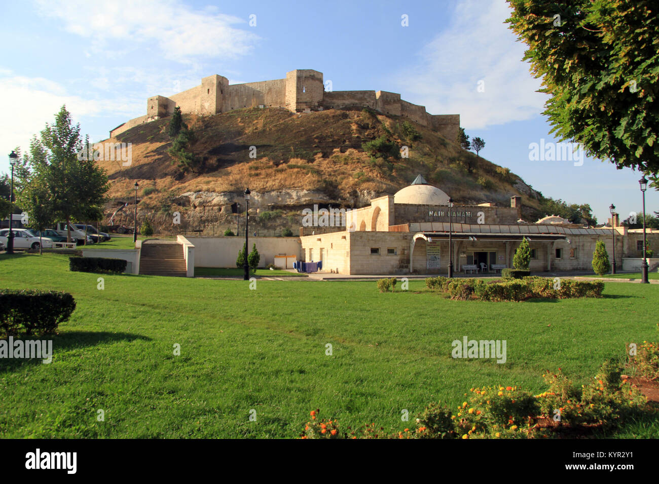Old fortress on the hill in Gaziantep, Turkey Stock Photo