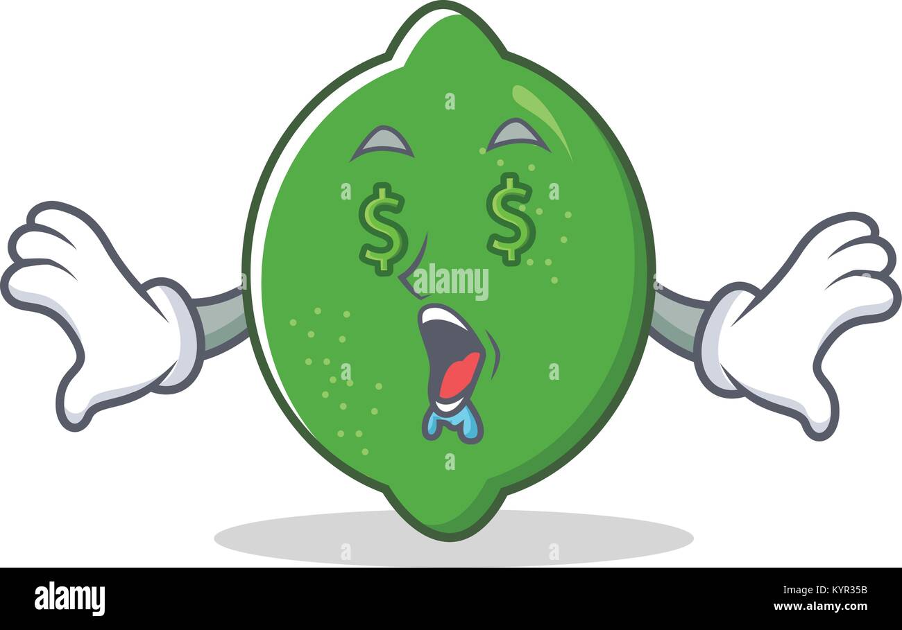 Money eye lime mascot cartoon style Stock Vector Image & Art - Alamy
