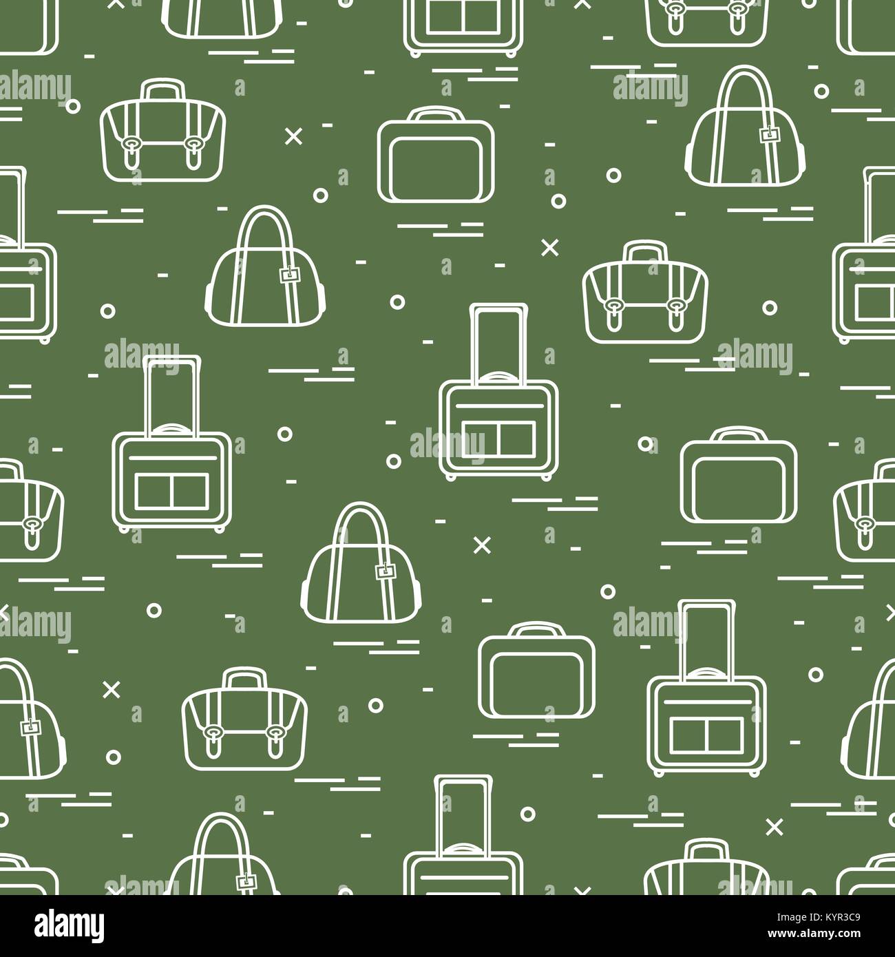 Cute seamless pattern with different bag and suitcases for travel ...