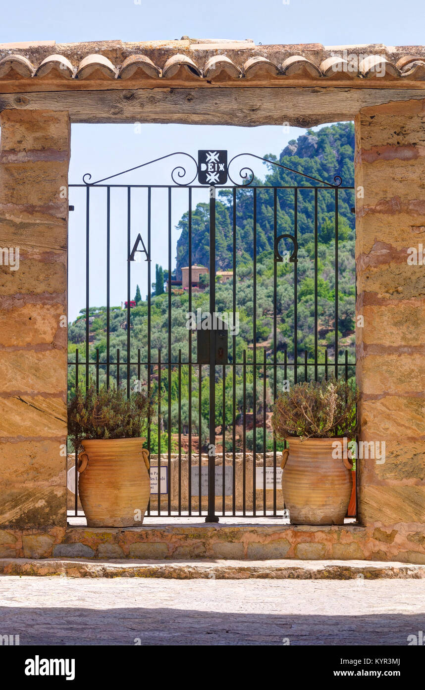 Gateway of the Iglesia de San Juan Bautista church in Mallorca, Spain