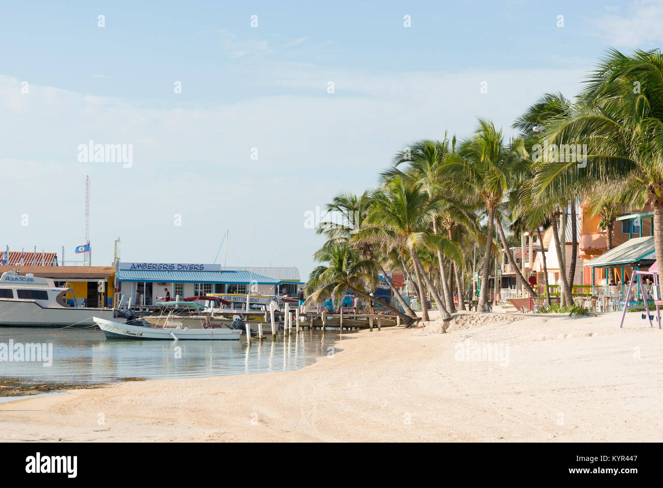 SAN PEDRO, BELIZE NOVEMBER 25 The coastal view of the Ambergris Caye