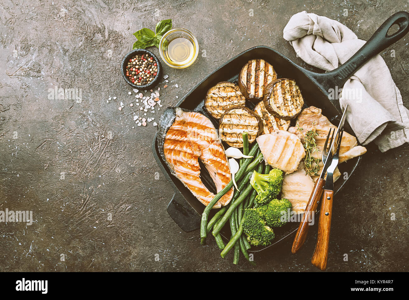 Healthy grill food Stock Photo Alamy