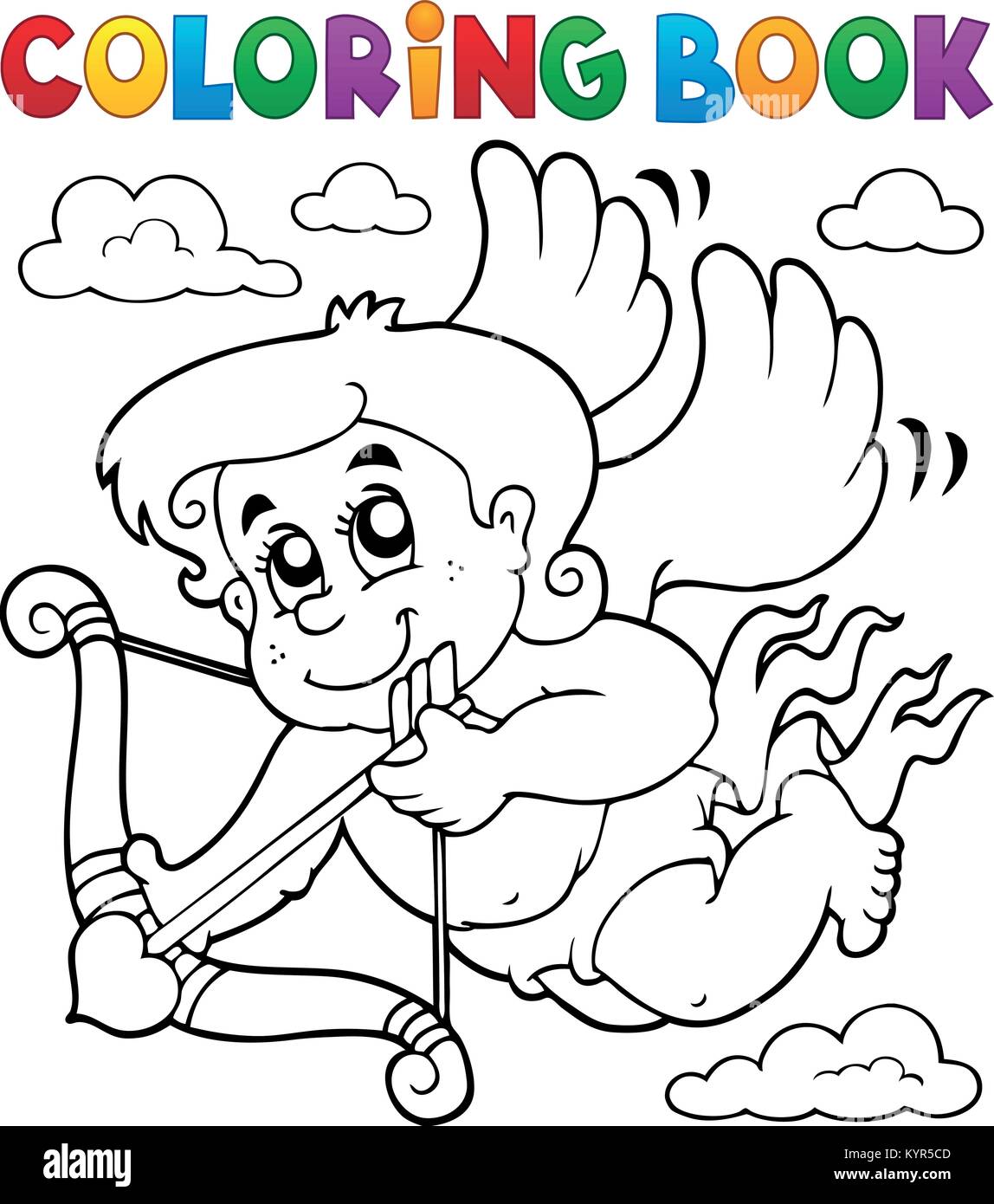 Coloring book Cupid topic 6 - eps10 vector illustration Stock Vector ...