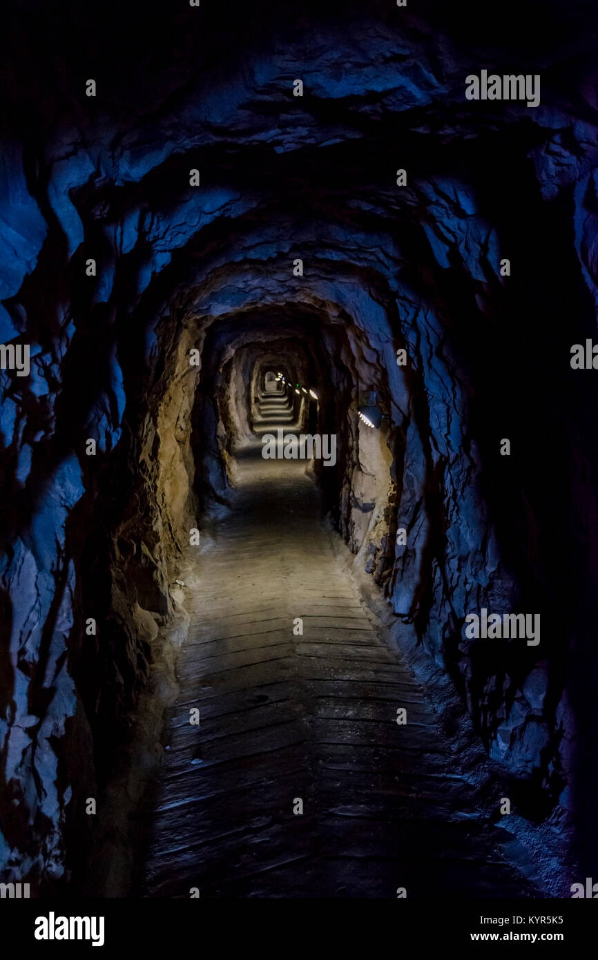 The tunnels of Gibraltar in the Rock mountain Stock Photo Alamy