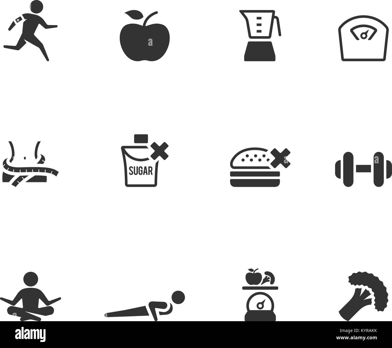 Healthy life icon in single color. Vector illustration Stock Vector ...