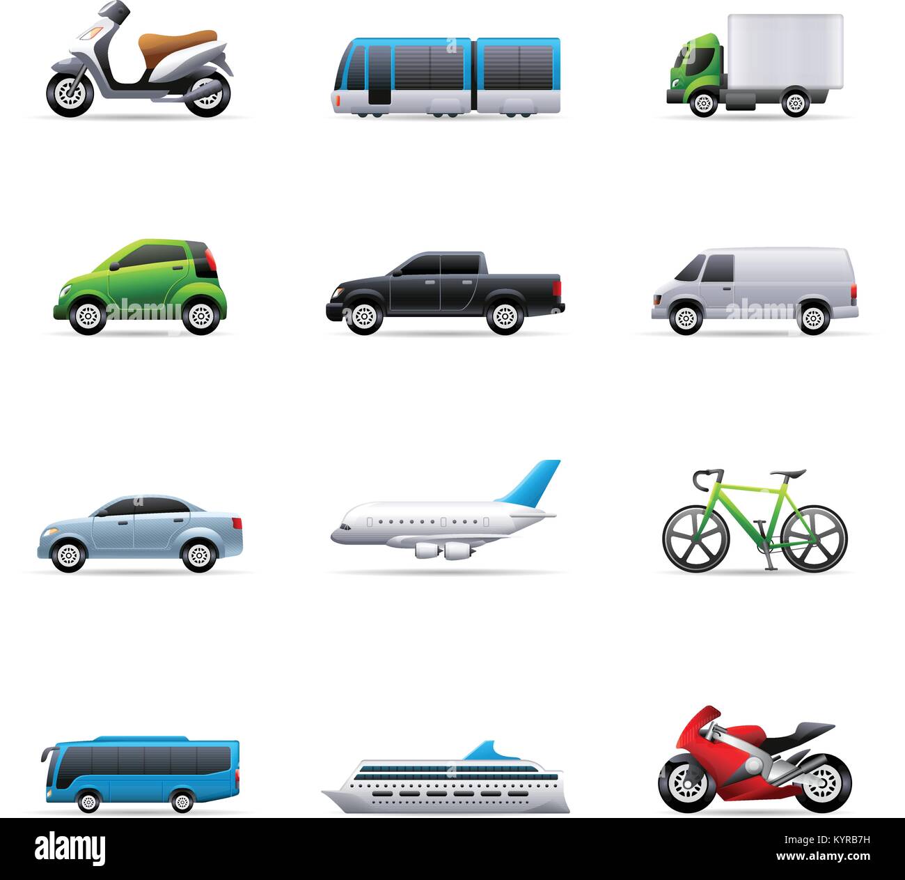 Bicycle pictograms Stock Vector Images - Alamy