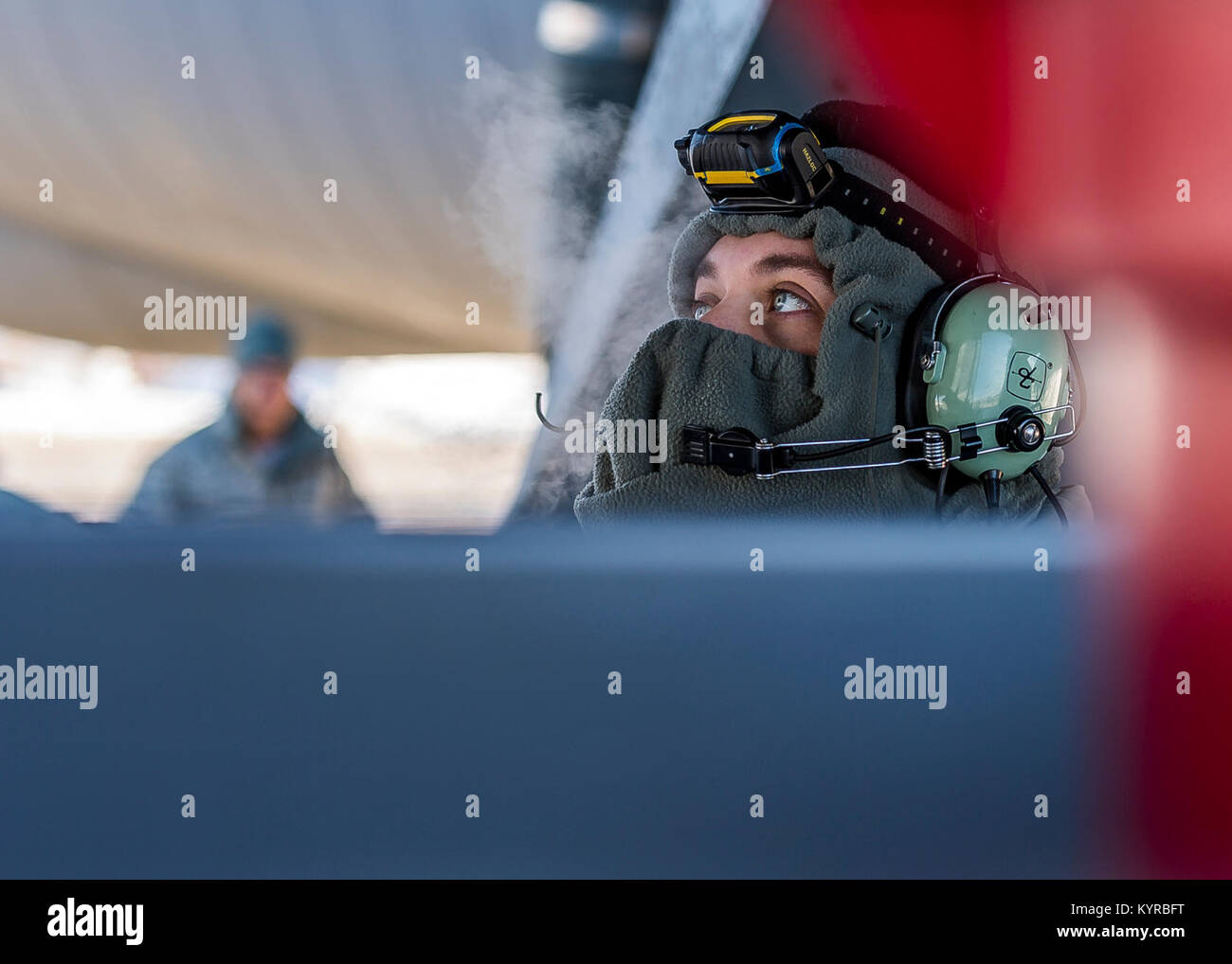 U.S. Air Force hydraulics journeyman of the 101st Air Refueling Wing