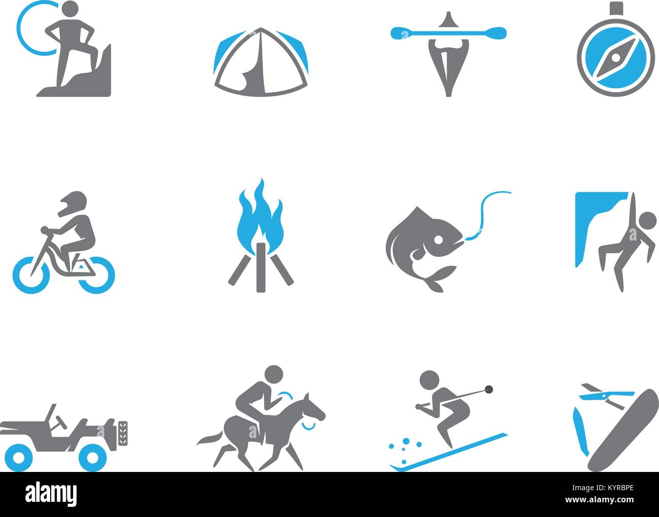 Safari icons in duo tone colors. Vector illustration Stock Vector Image ...