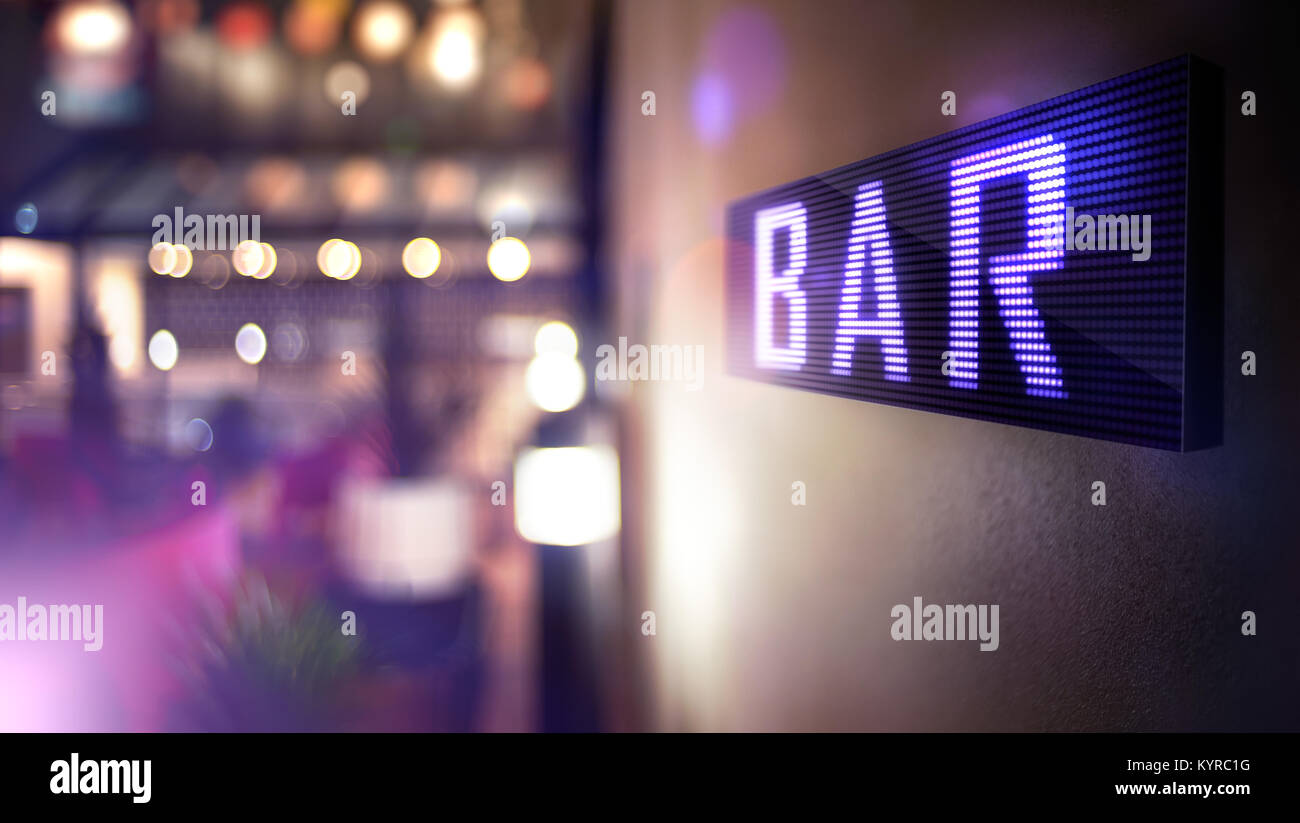 LED Display Bar Signage Stock Photo Alamy