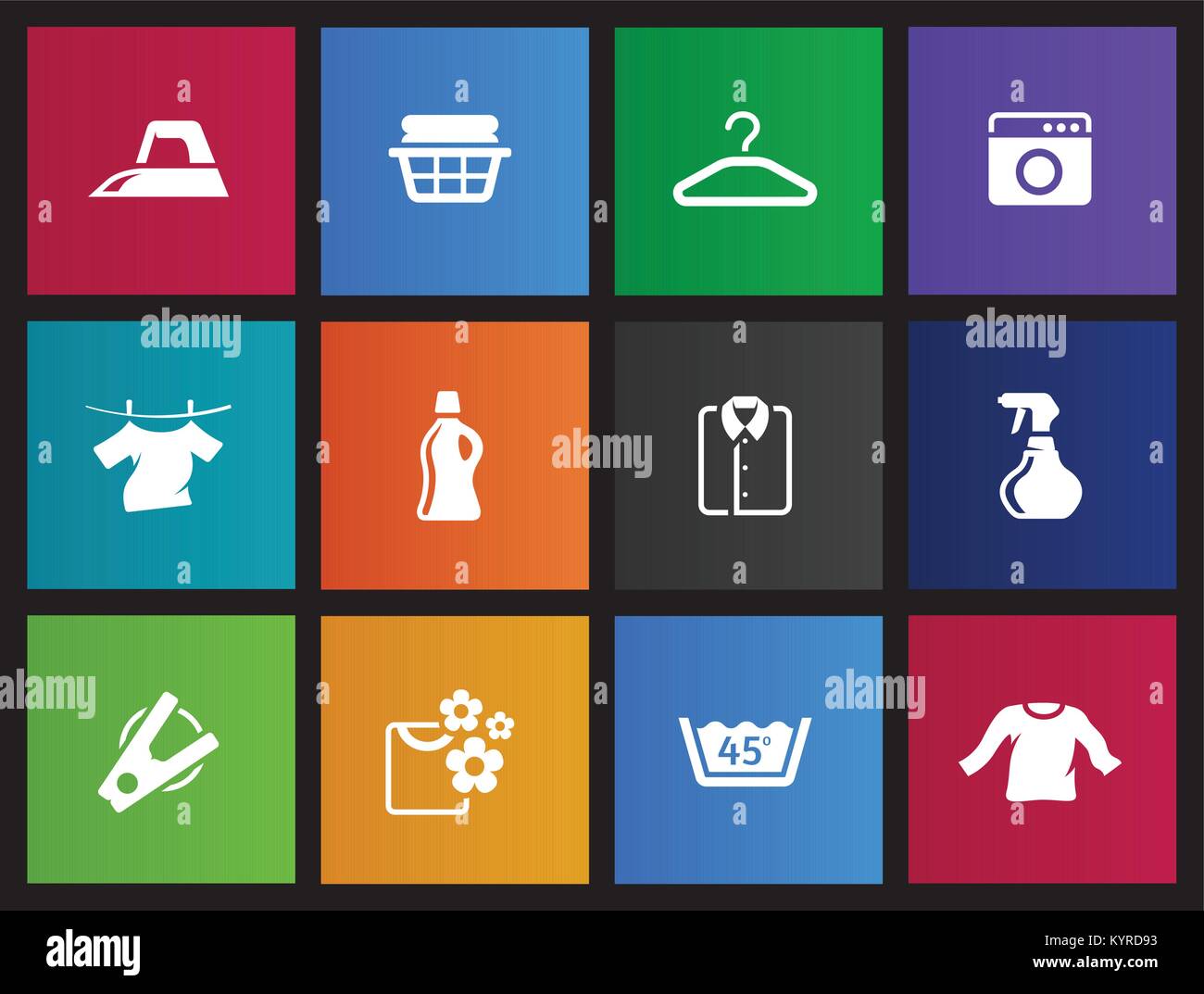 Laundry icons in Metro style Stock Vector Image & Art - Alamy